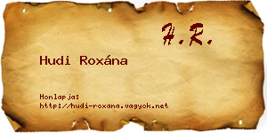 Hudi Roxána névjegykártya