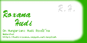 roxana hudi business card